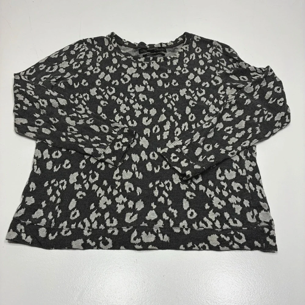 Allsaints Women Animal‎ Print Sweater Long Sleeve Size 4 Crewneck Casual Office